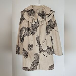 Anthropologie Elevenses Ruffled plume jacket size 12 (Chloe - Amanda Seyfried )